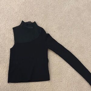 Black One-Sleeve Top